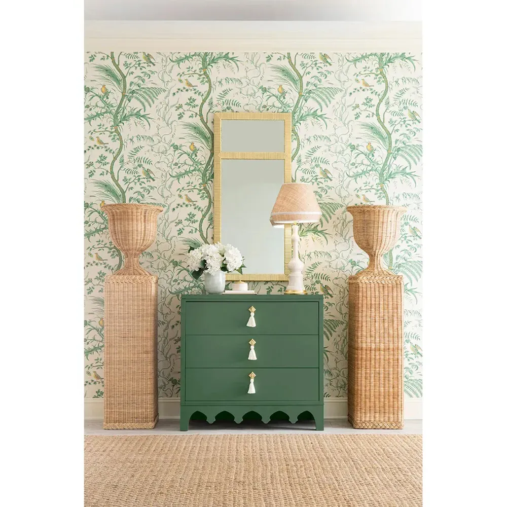 Riona Square Plinth Pedestal - Natural, Rattan