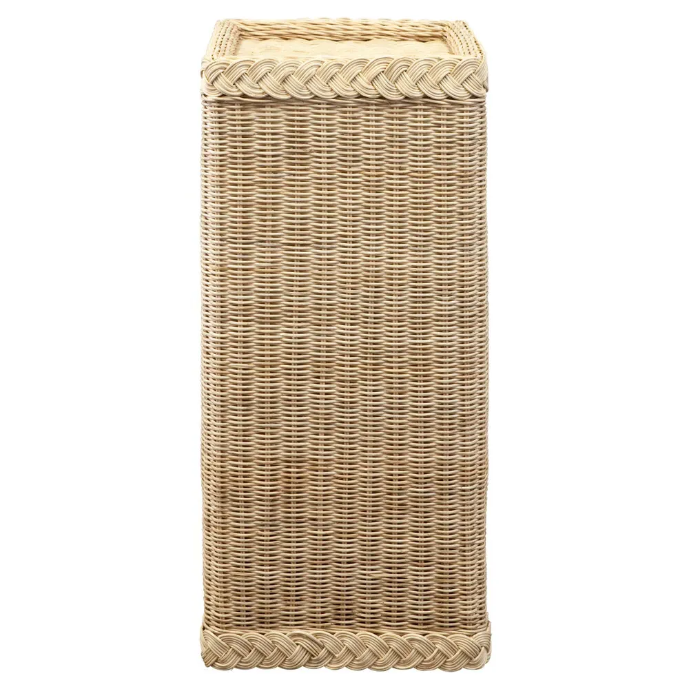 Riona Square Plinth Pedestal - Natural, Rattan image