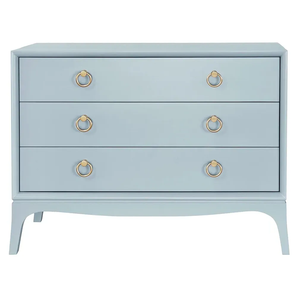 Riona Wide Nightstand - Light Blue, Alder Wood image