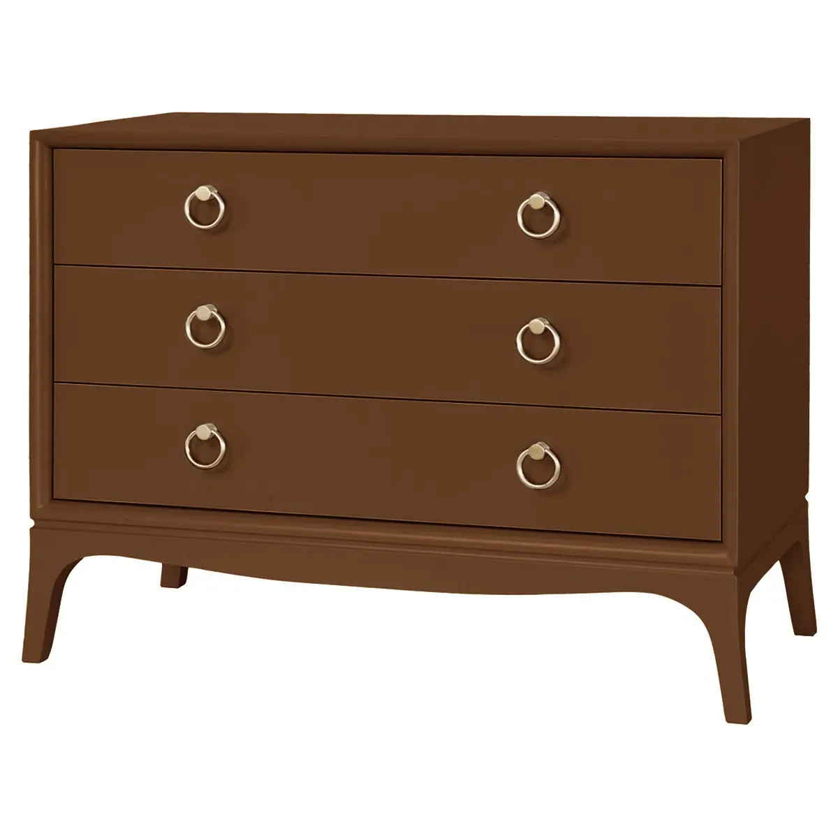 Riona Wide Nightstand - Pecan Brown, Alder Wood