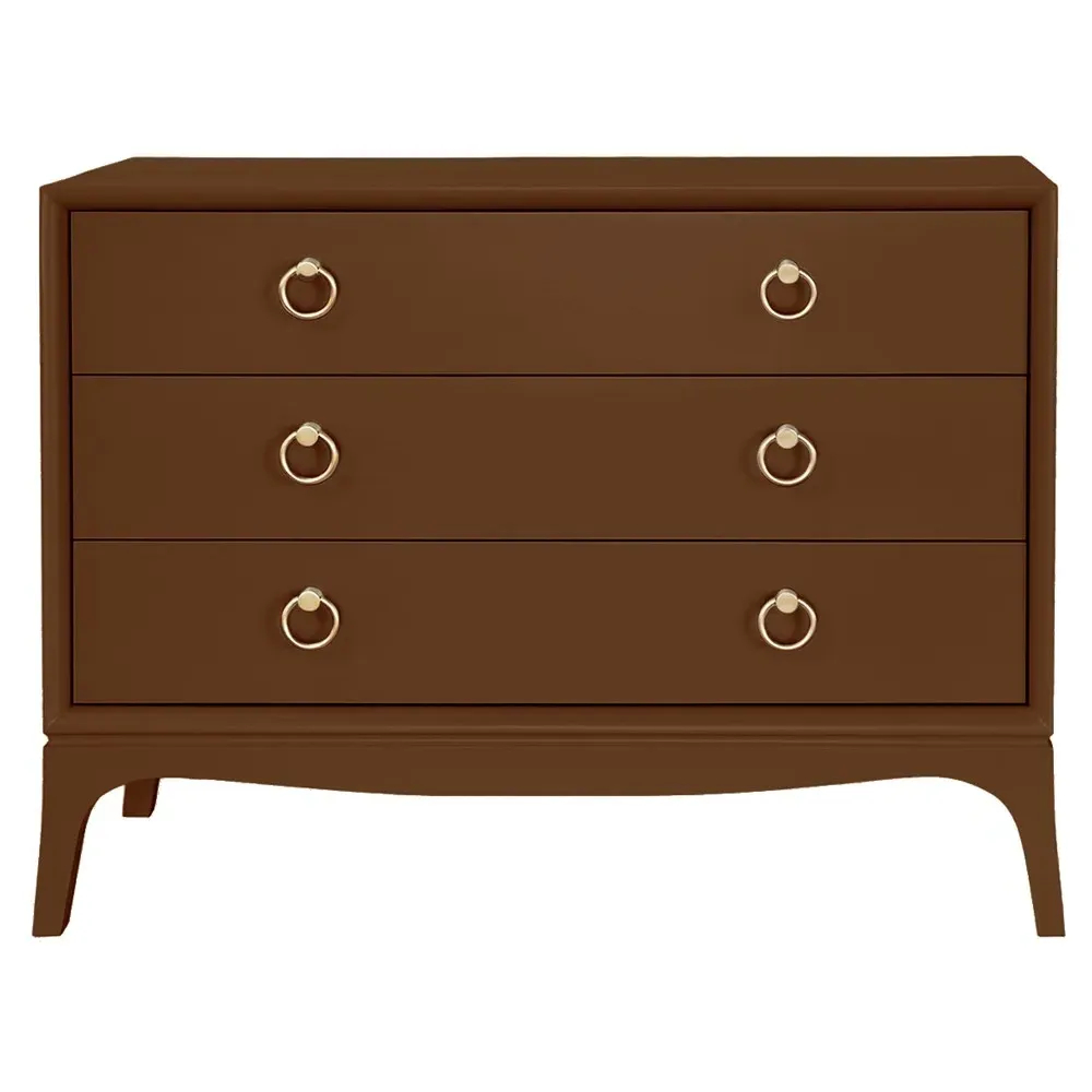 Riona Wide Nightstand - Pecan Brown, Alder Wood image