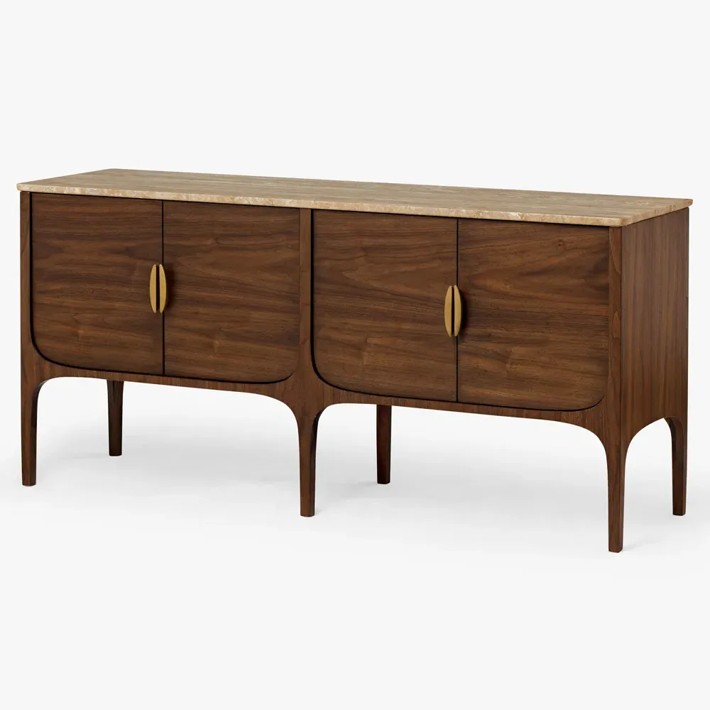 Riordan Walnut Wood Buffet - Brown, Acacia