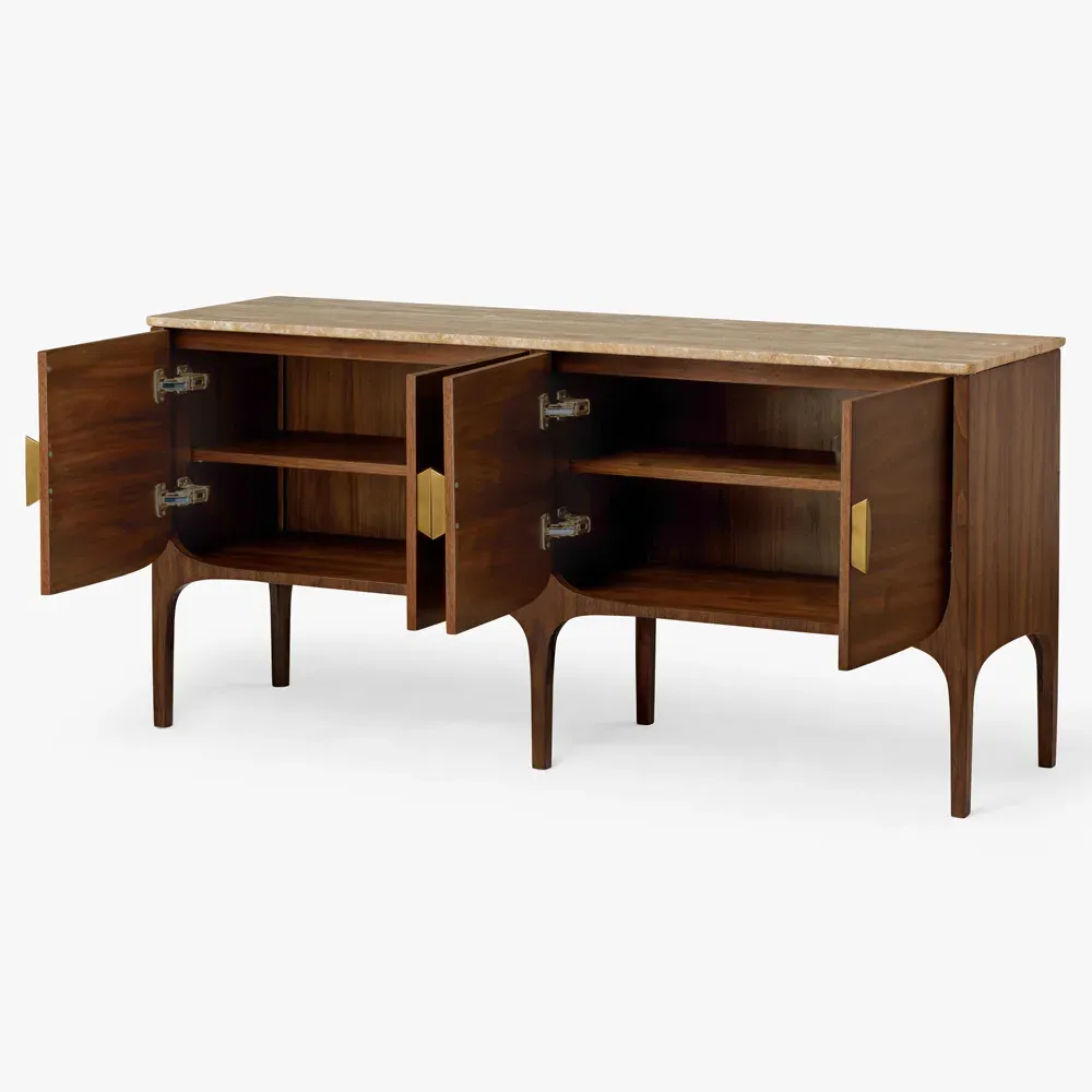 Riordan Walnut Wood Buffet - Brown, Acacia