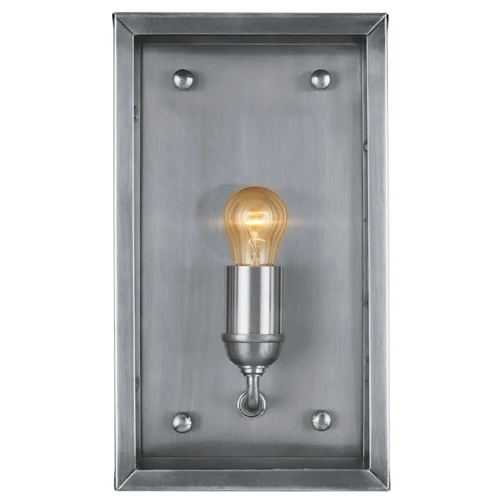 Riseon Glass Shade Outdoor Wall Sconce - Antique Silver