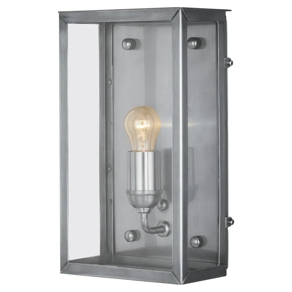 Riseon Glass Shade Outdoor Wall Sconce - Antique Silver