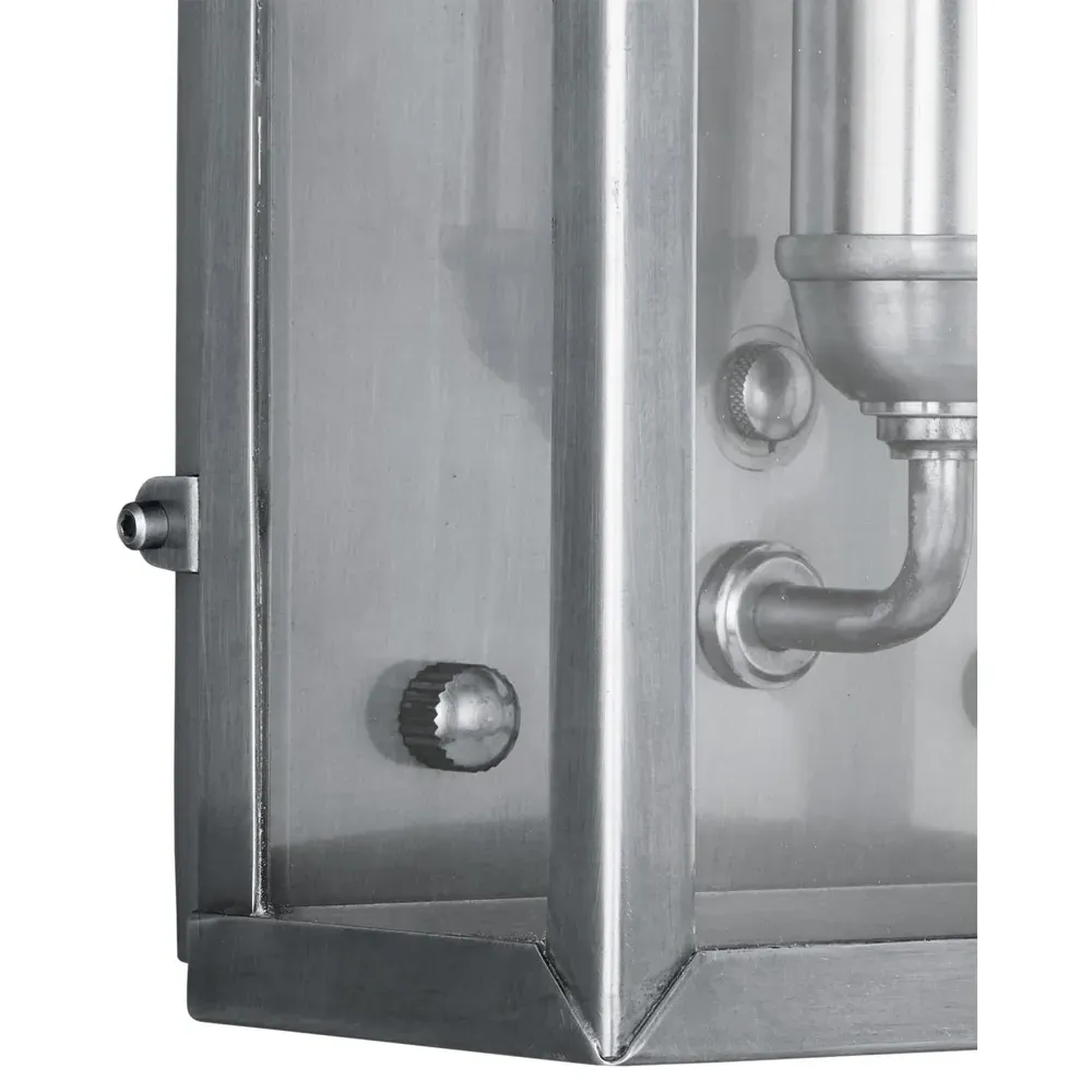 Riseon Glass Shade Outdoor Wall Sconce - Antique Silver