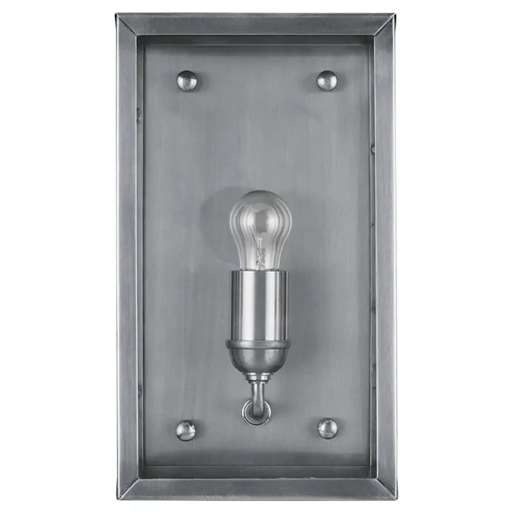Riseon Glass Shade Outdoor Wall Sconce - Antique Silver