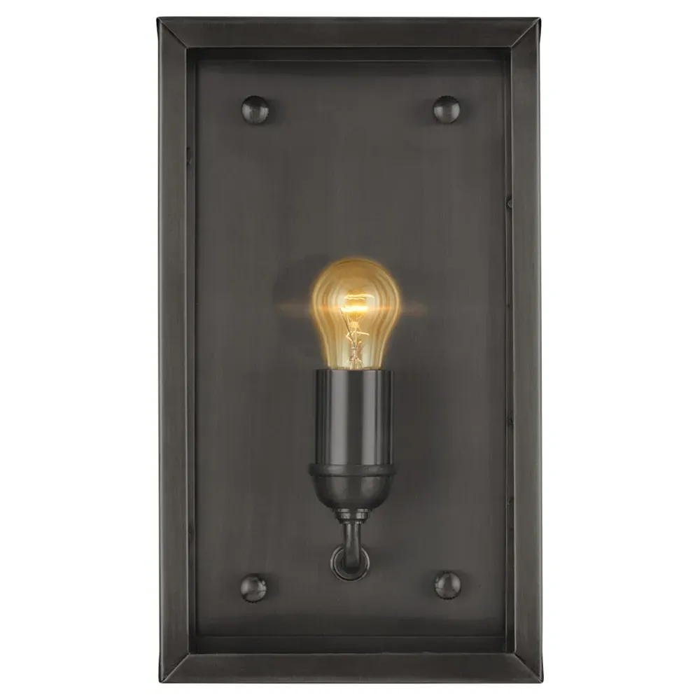 Riseon Glass Shade Outdoor Wall Sconce - Matte Black
