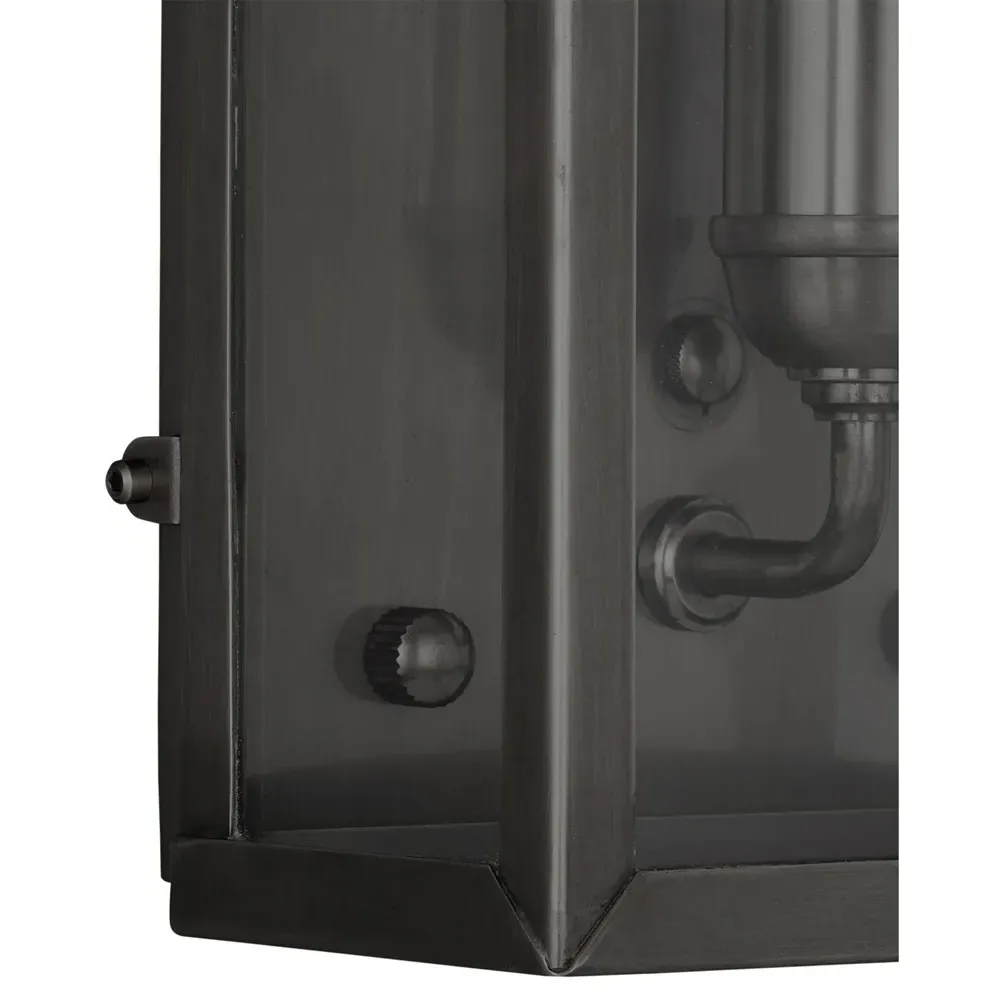 Riseon Glass Shade Outdoor Wall Sconce - Matte Black