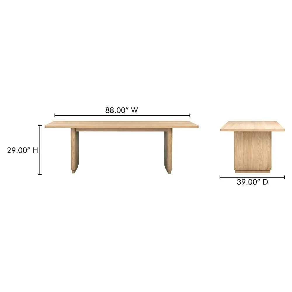 Rishon Rectangular Dining Table - Natural Oak