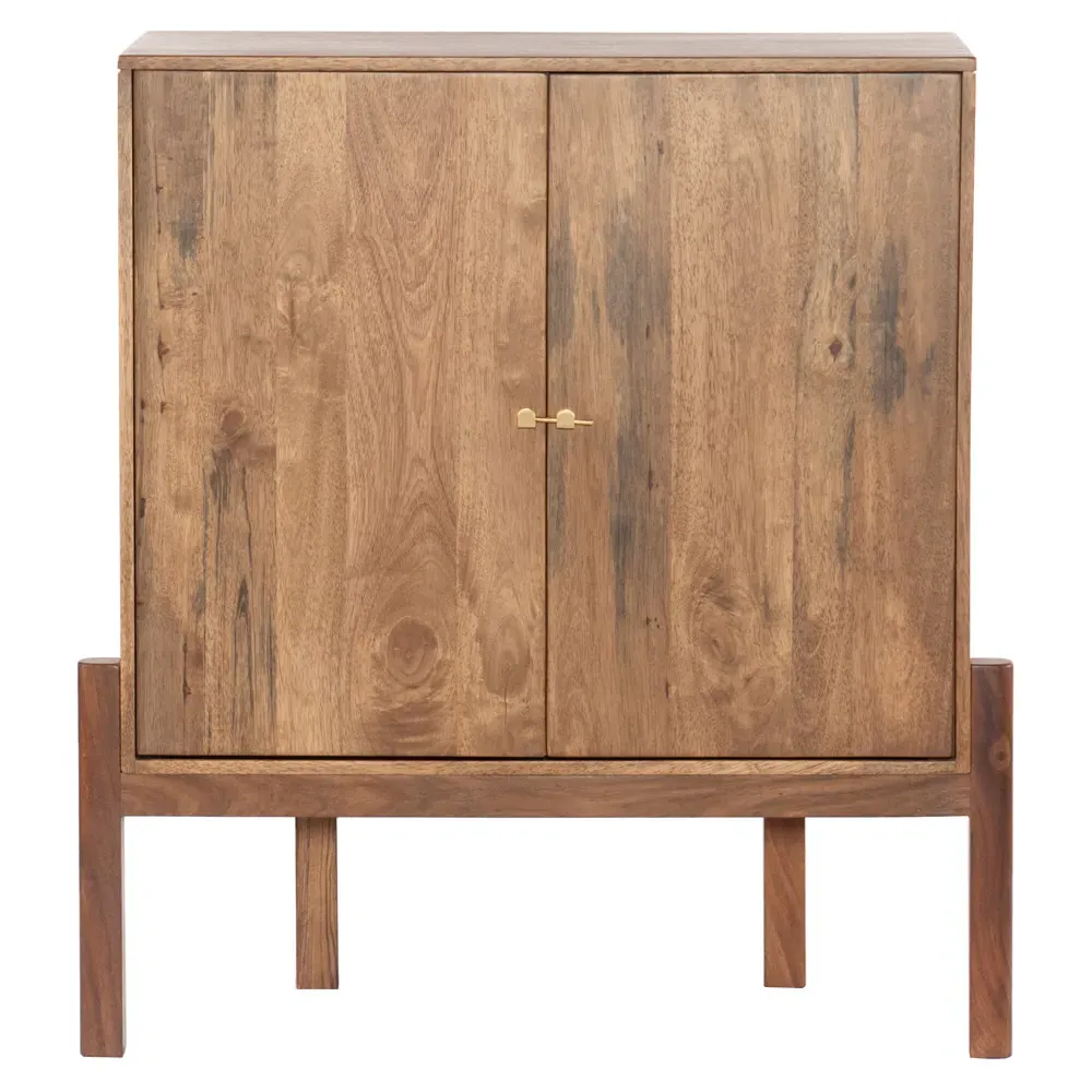 Rissa 2 Door Bar Cabinet - Brown, Acacia Wood image