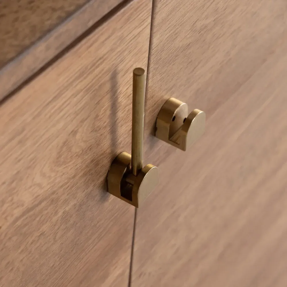 Rissa Media Console - Brown, Acacia Wood