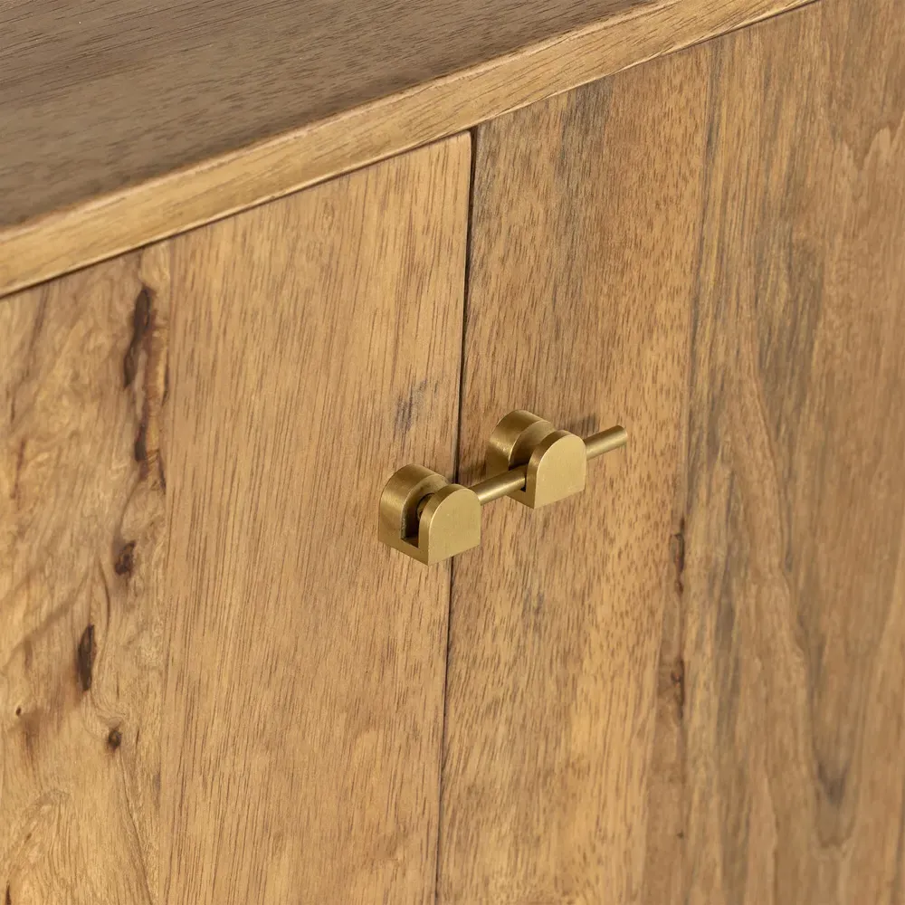 Rissa Wide Bookcase - Dark Brown, Acacia Wood