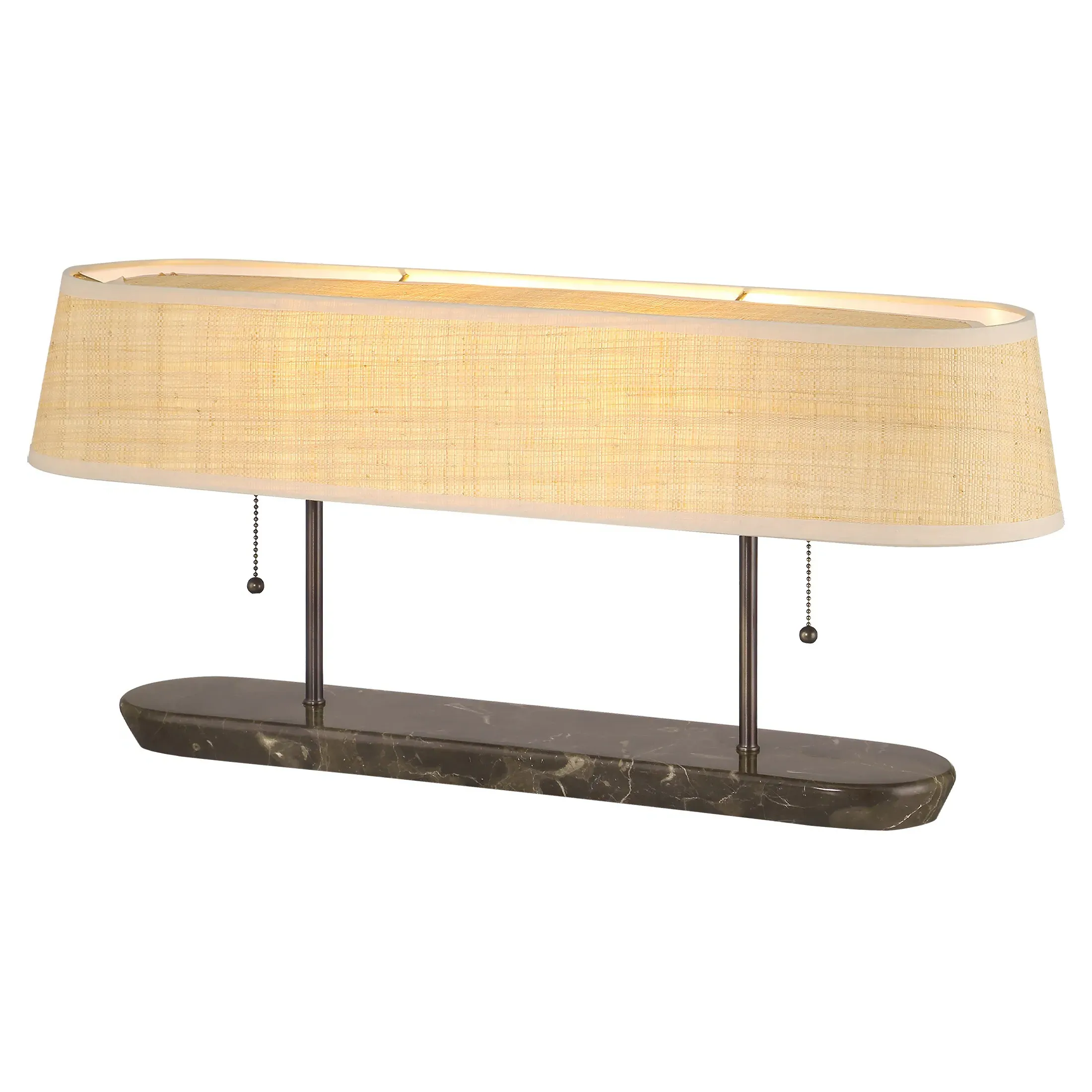 Riven Coastal Table Lamp - Brown, Marble
