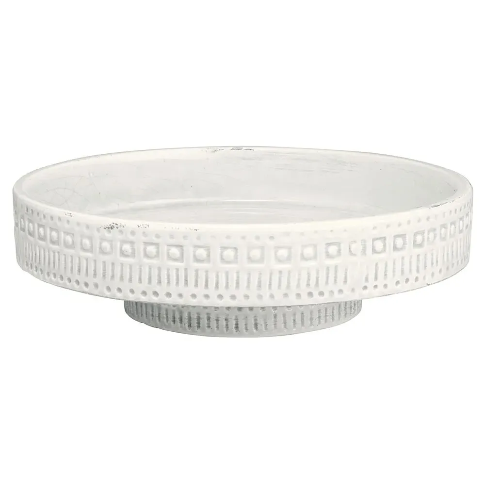 River Coastal Beach Round Ceramic Tray - White image
