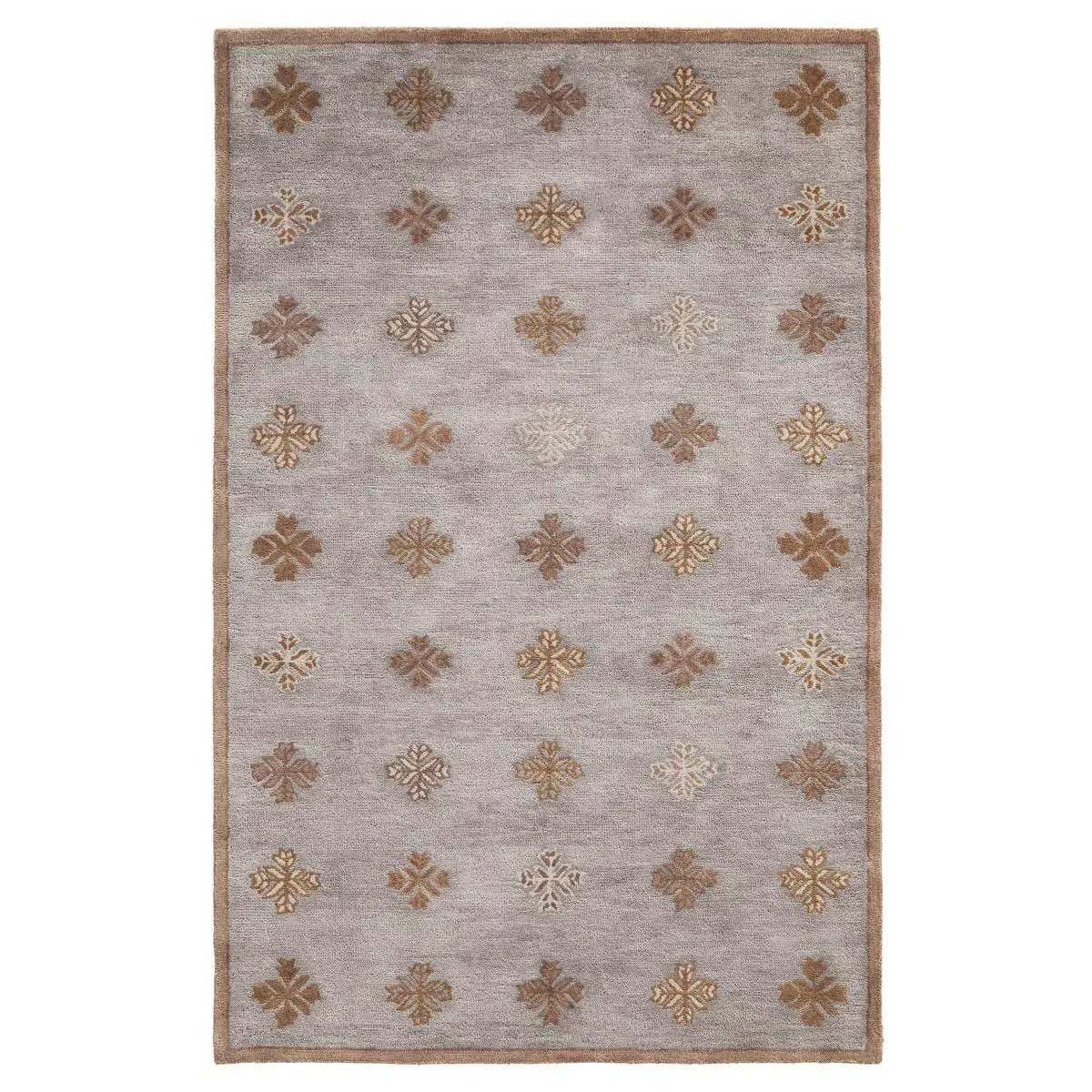 Rivera Medallion Patterned Rug - Beige, Wool