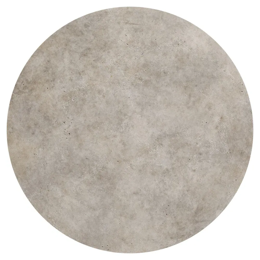 Rivero Round Outdoor End Table - Aged Fog, Concrete