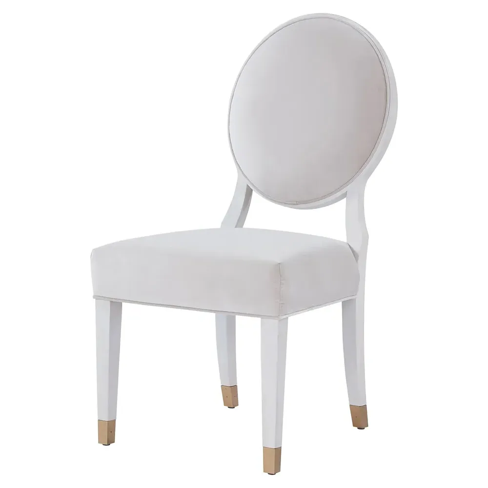 Riya King Louis Dining Chair - White, Wood