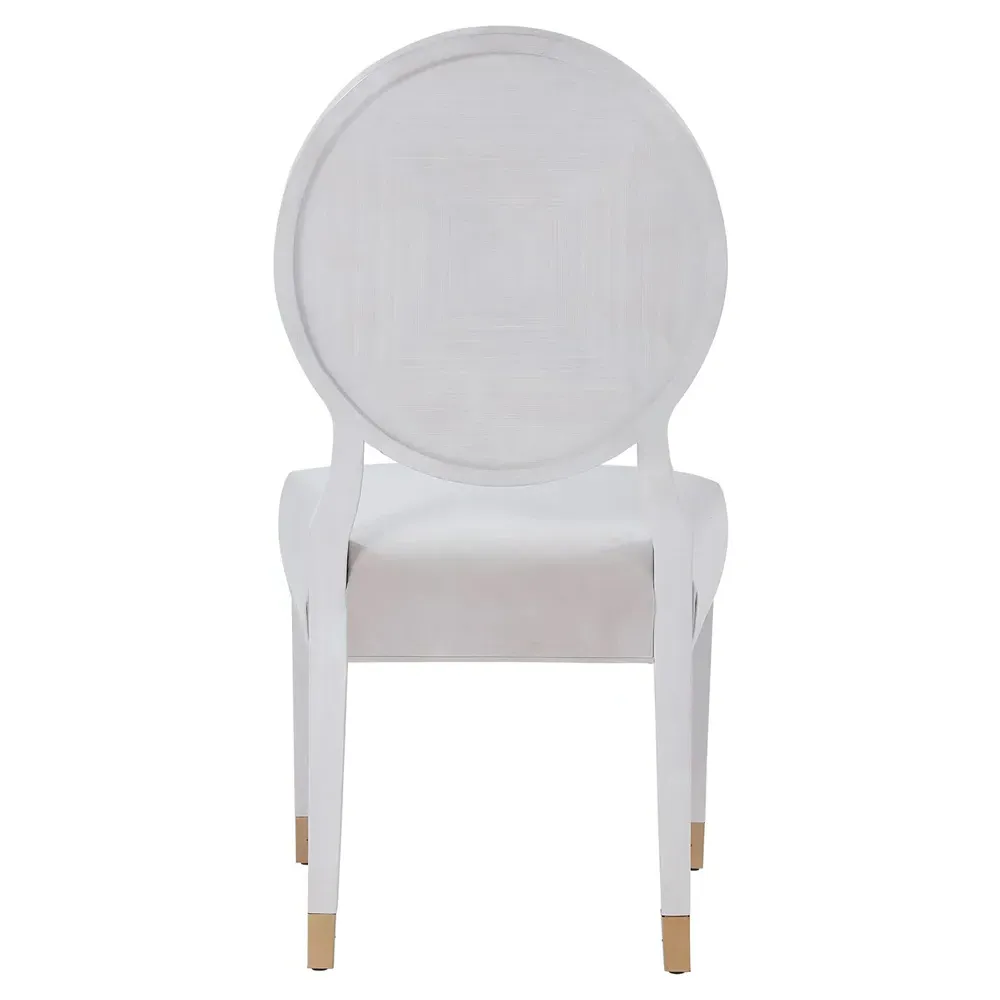Riya King Louis Dining Chair - White, Wood