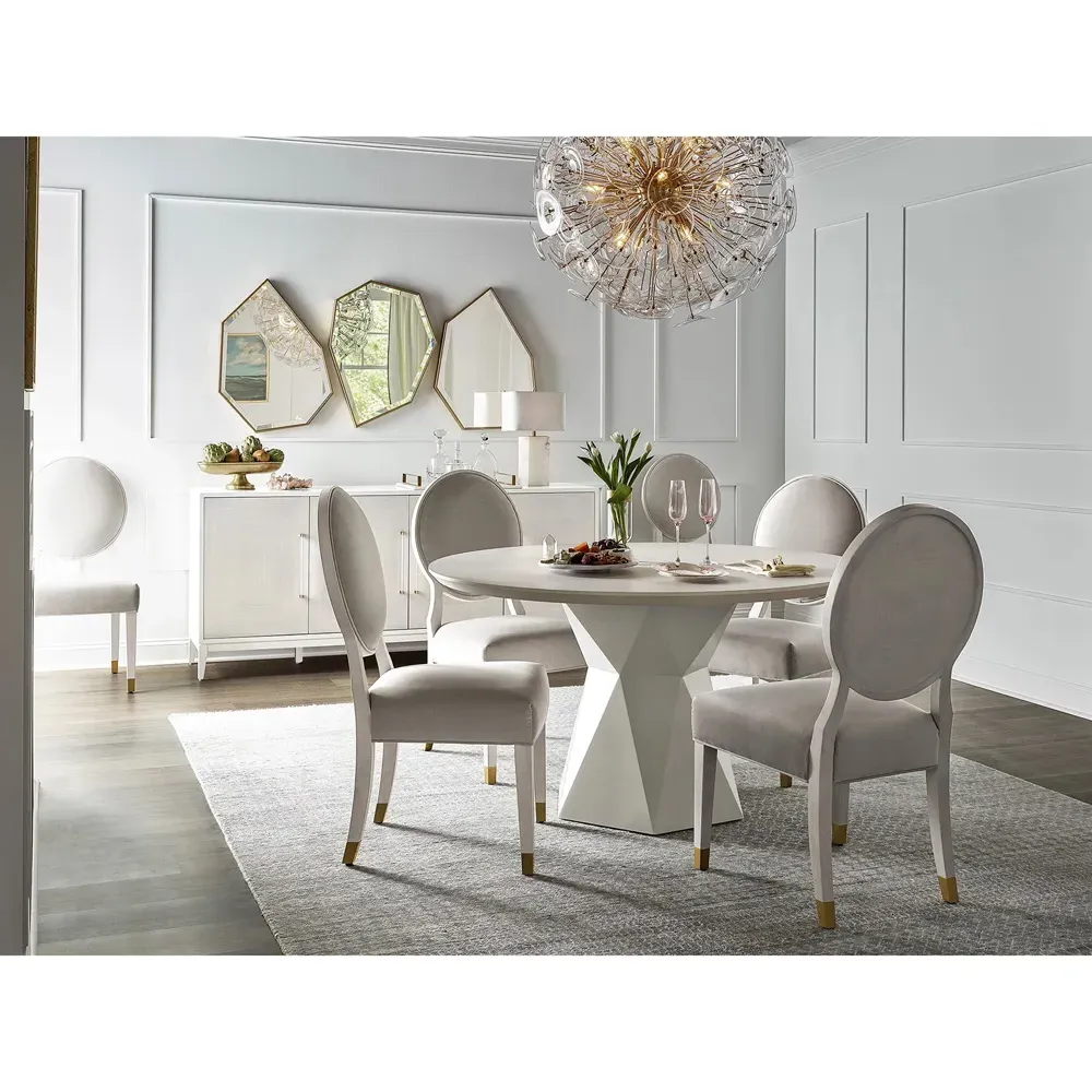 Riya King Louis Dining Chair - White, Wood