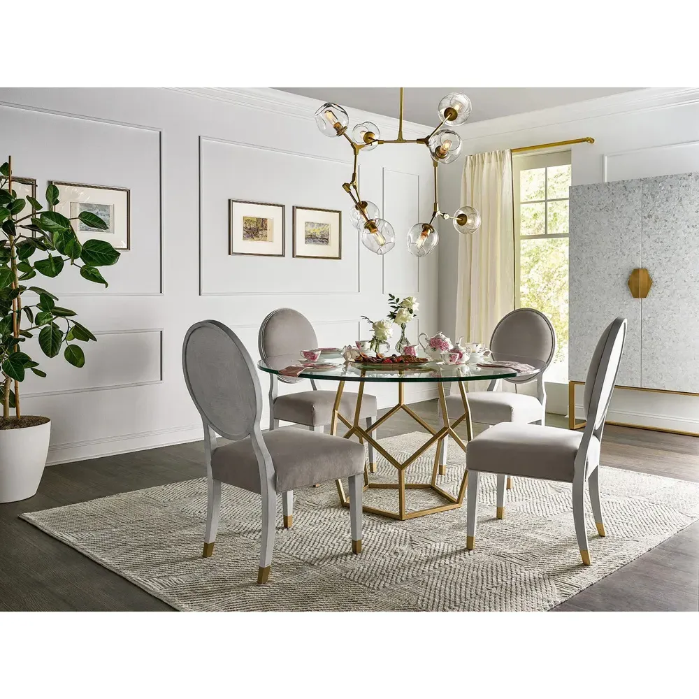 Riya King Louis Dining Chair - White, Wood