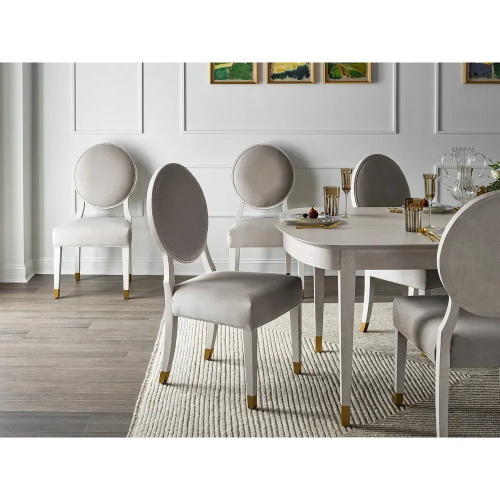 Riya King Louis Dining Chair - White, Wood
