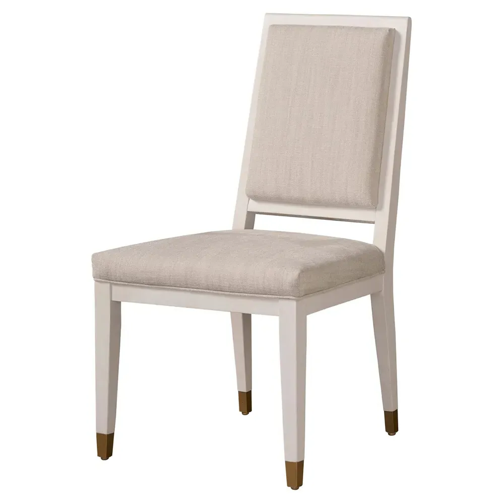 Riya Upholstered Dining Side Chair - Beige, Wood