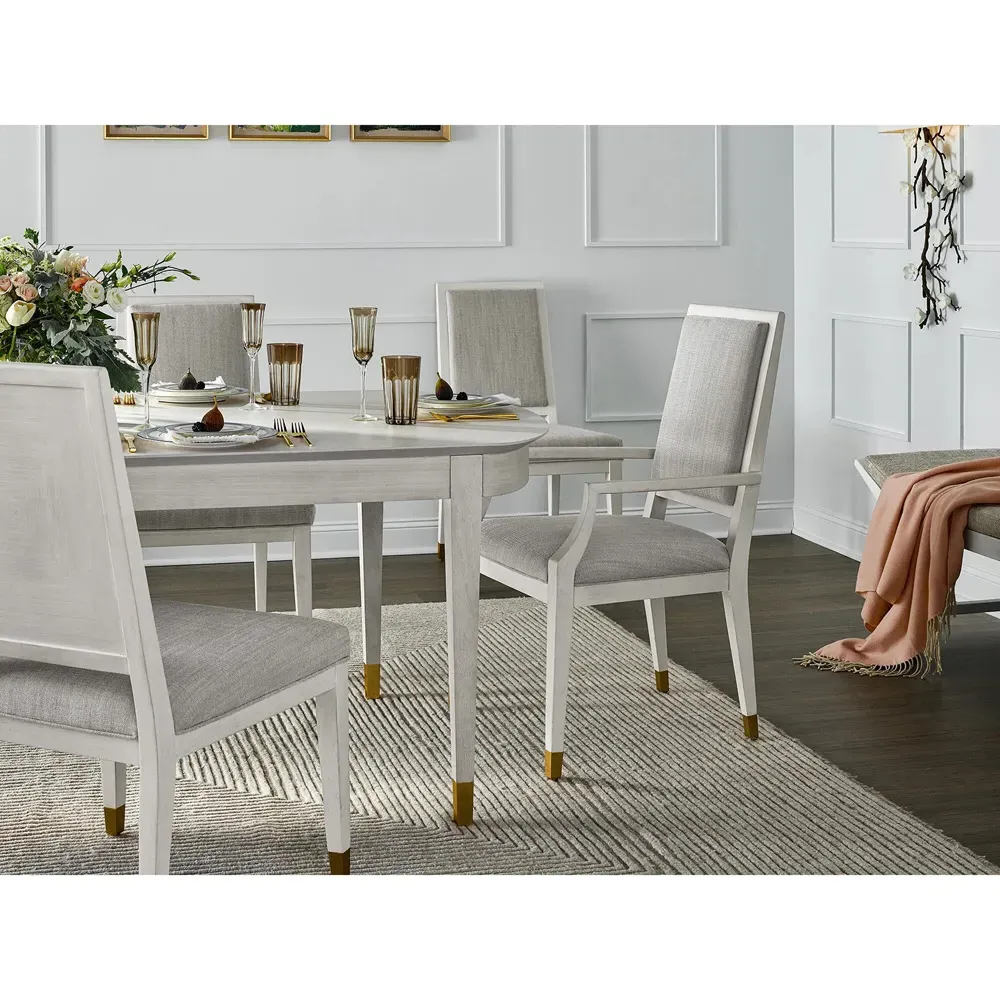 Riya Upholstered Dining Side Chair - Beige, Wood