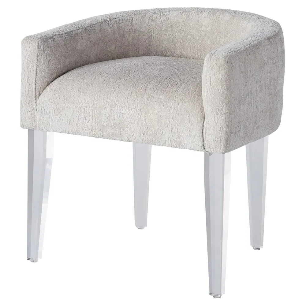 Riya Vanity Stool - White, Acrylic