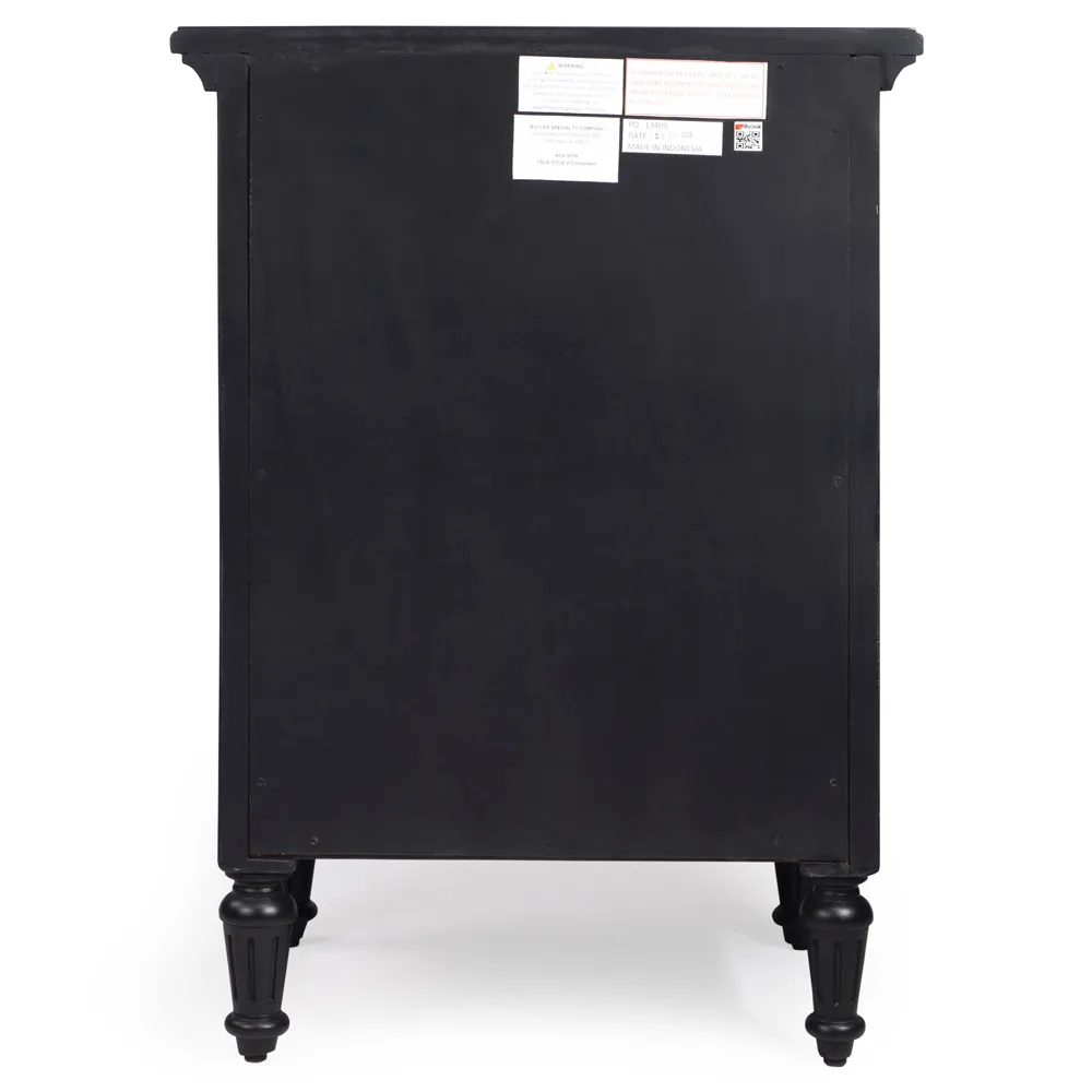 Rizza Nightstand - Black, Mahogany