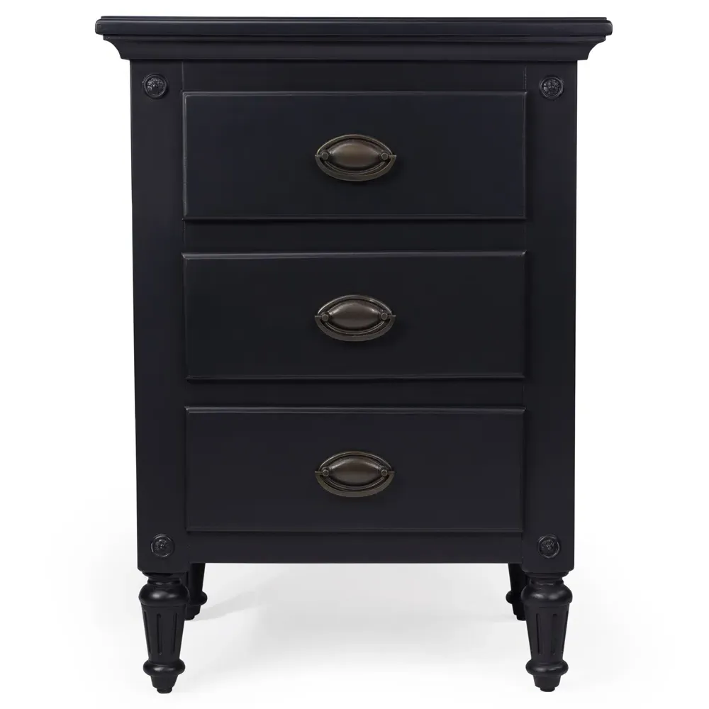 Rizza Nightstand - Black, Mahogany image