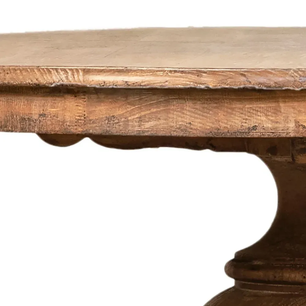Robin Round Pedestal Dining Table - Brown, Reclaimed Pine