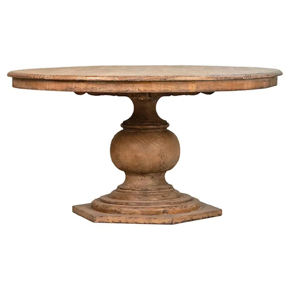 Robin Round Pedestal Dining Table - Brown, Reclaimed Pine image