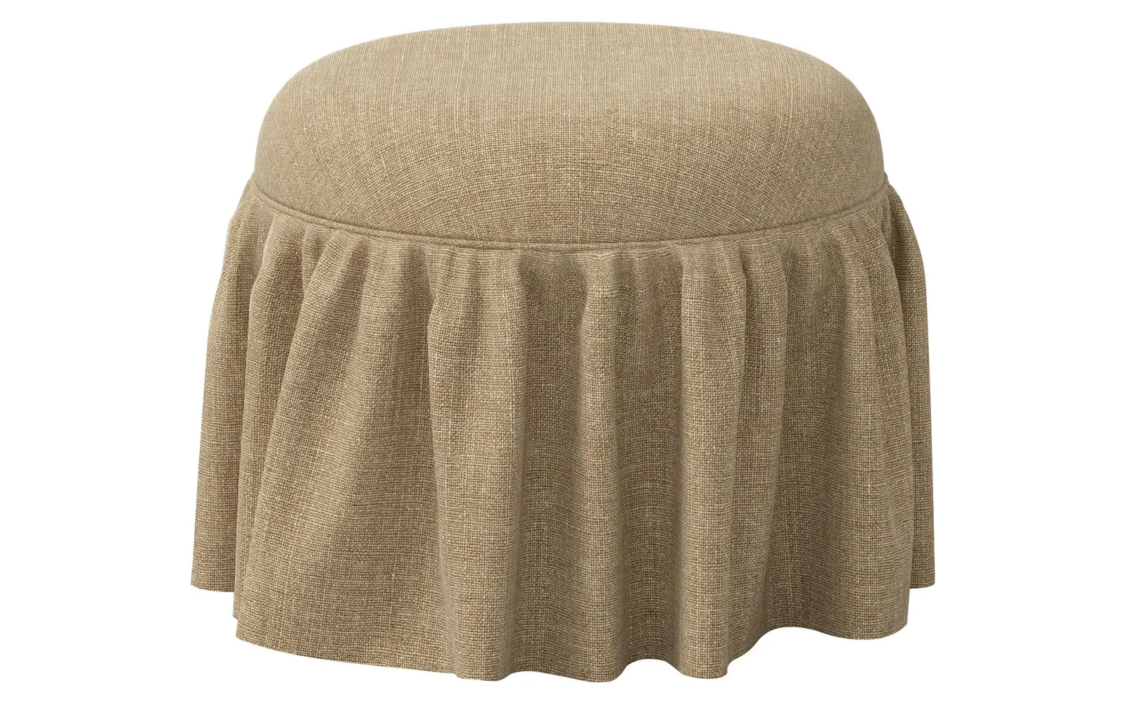 Rochelle Skirted Ottoman - Honeycomb