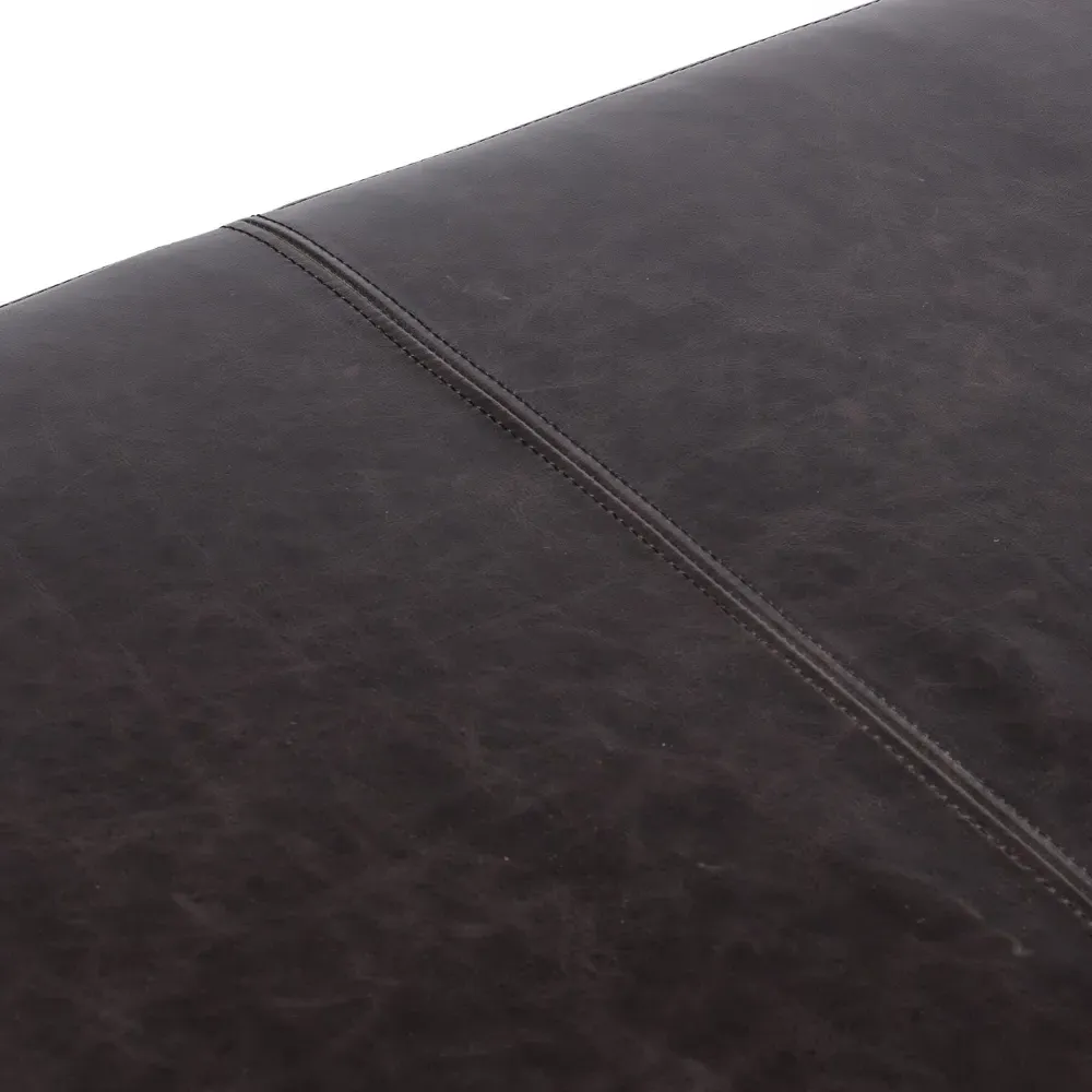 Roe Entryway Bench - Black, Leather