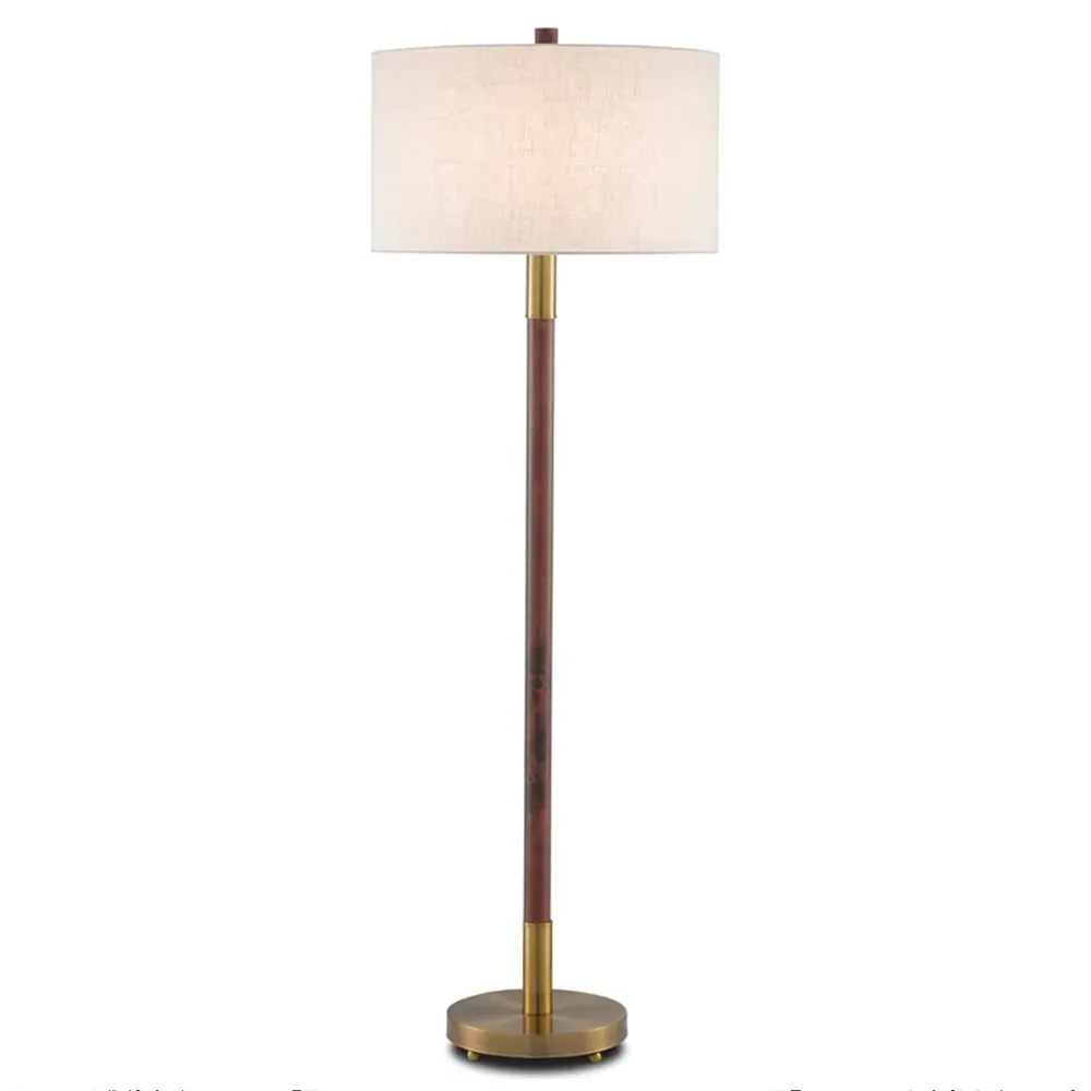 Rolly Floor Lamp - Brown, Wood