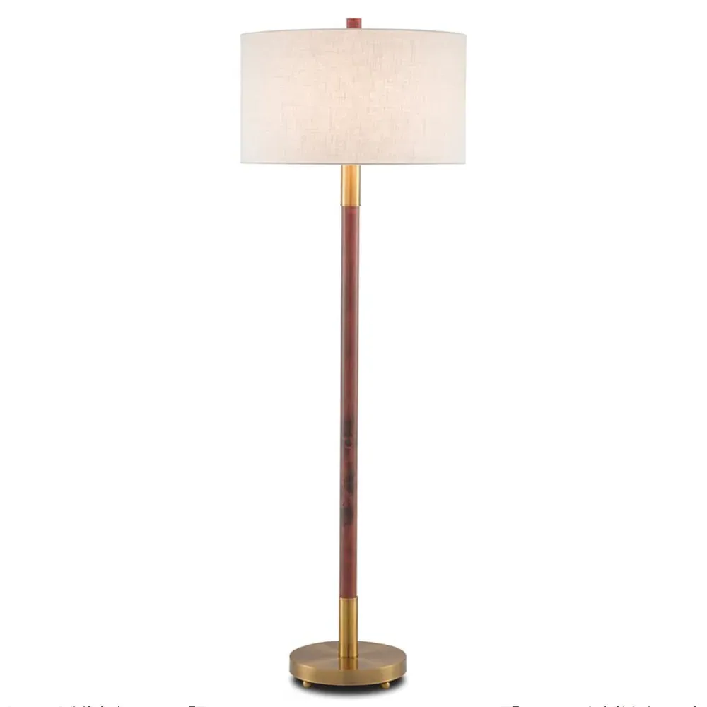 Rolly Floor Lamp - Brown, Wood