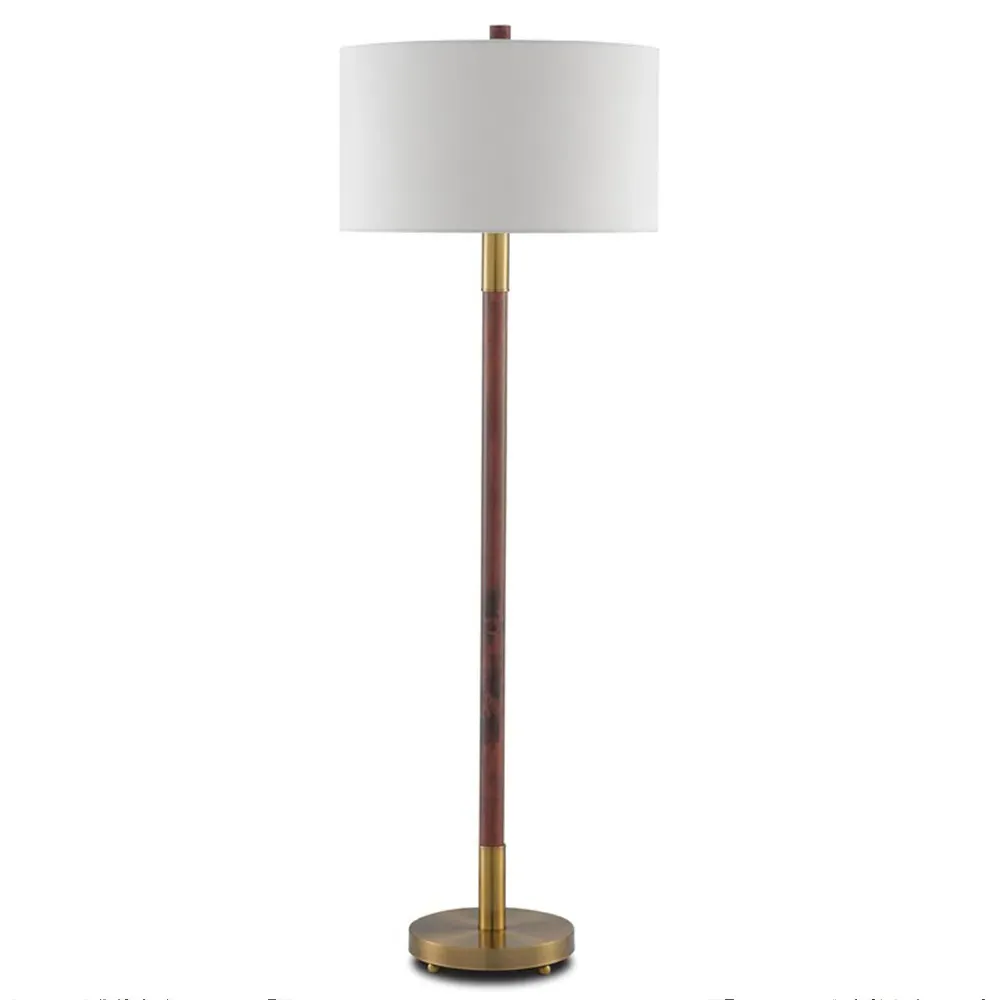 Rolly Floor Lamp - Brown, Wood