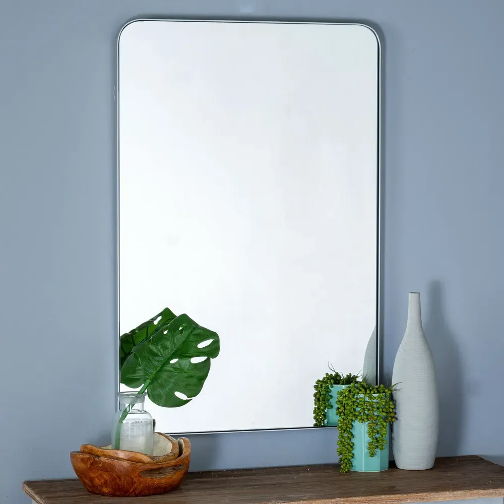 Rolly Wall Mirror - Silver, Metal