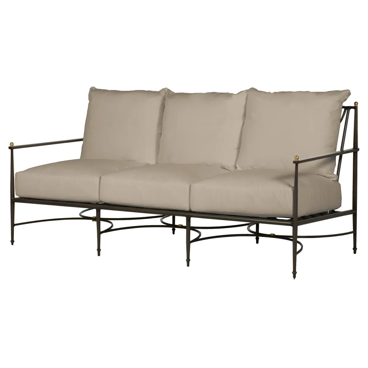 Roma Aluminum Outdoor Sofa - Beige