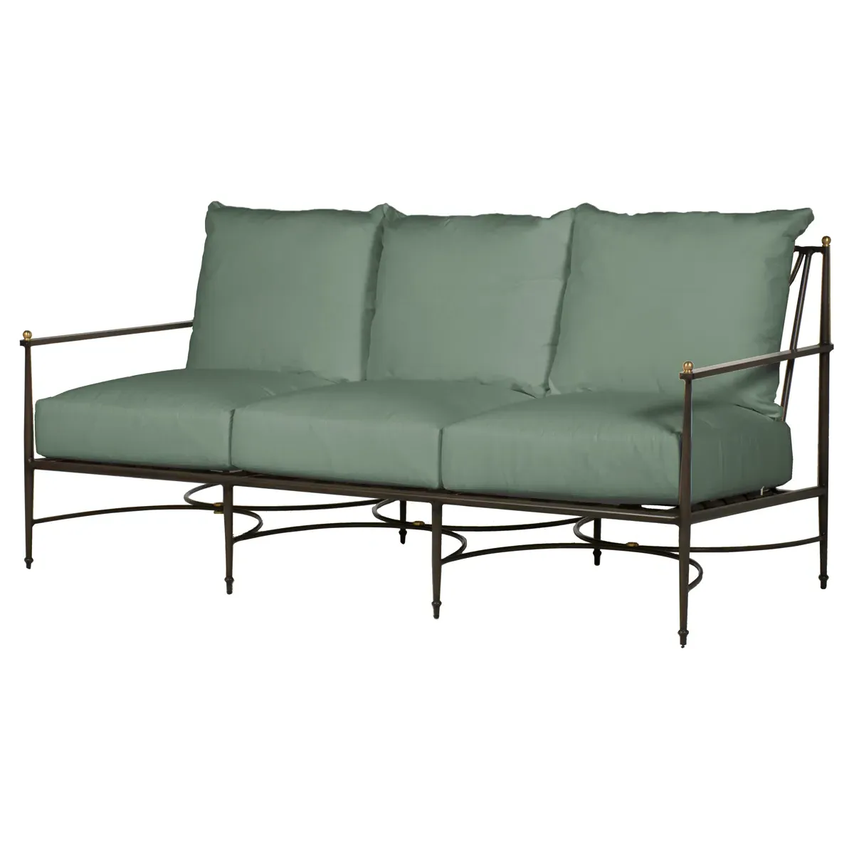Roma Aluminum Outdoor Sofa - Green