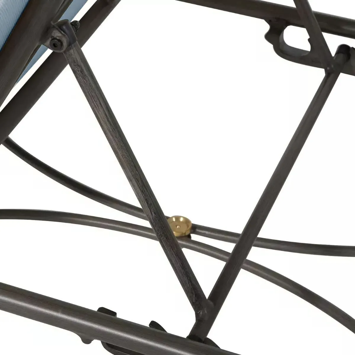 Roma Outdoor Chaise Lounge - Blue, Aluminum