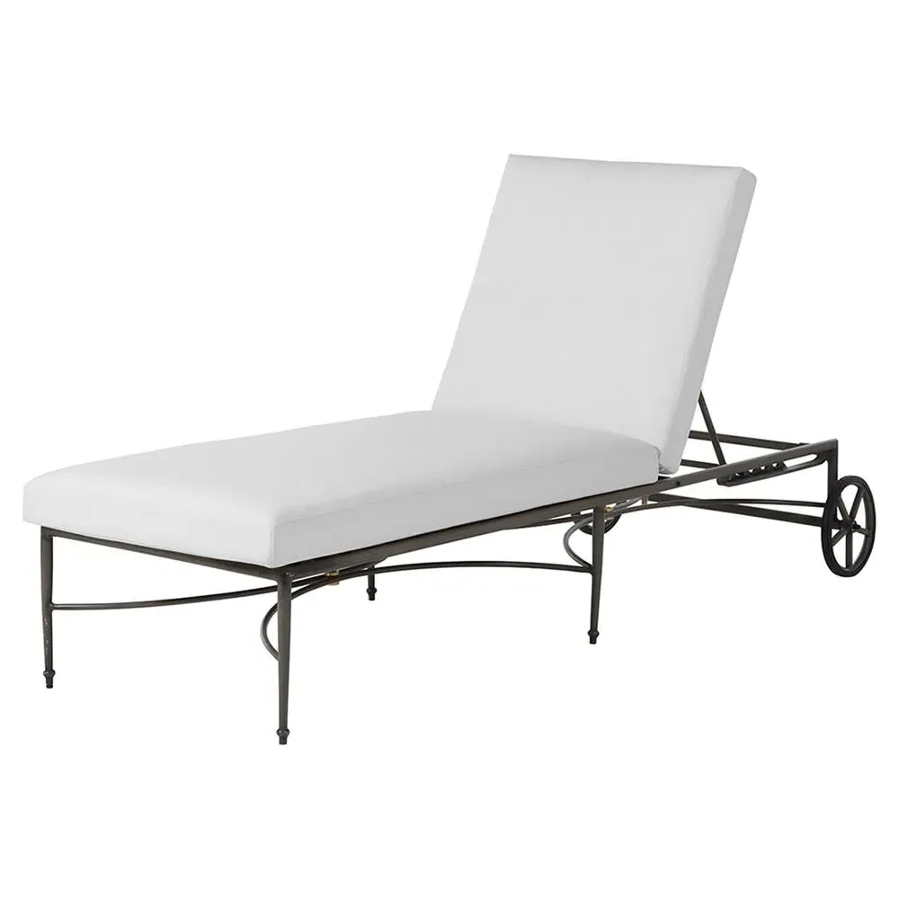 Roma Outdoor Chaise Lounge - Slate Grey, Aluminum