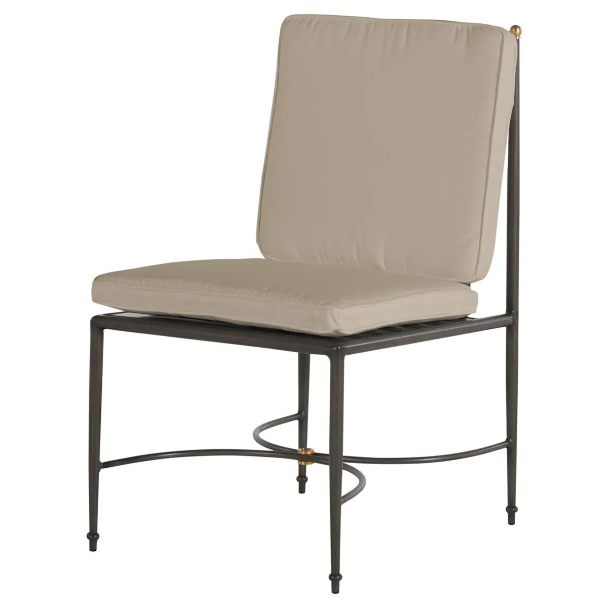 Roma Outdoor Dining Chair - Beige, Aluminum
