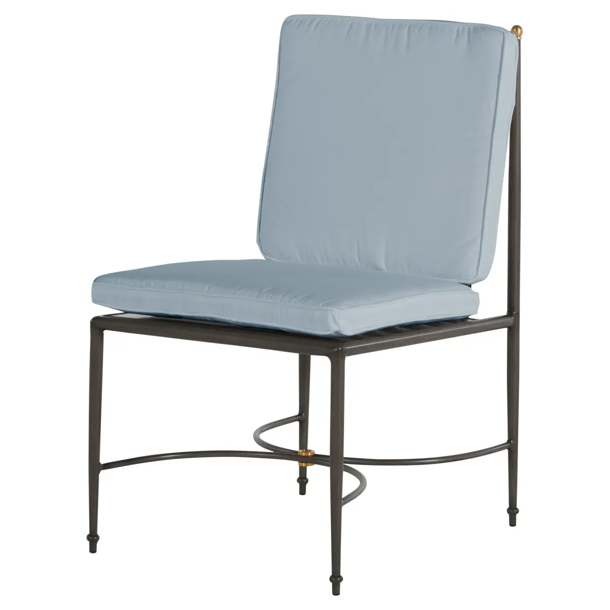 Roma Outdoor Dining Chair - Blue, Aluminum