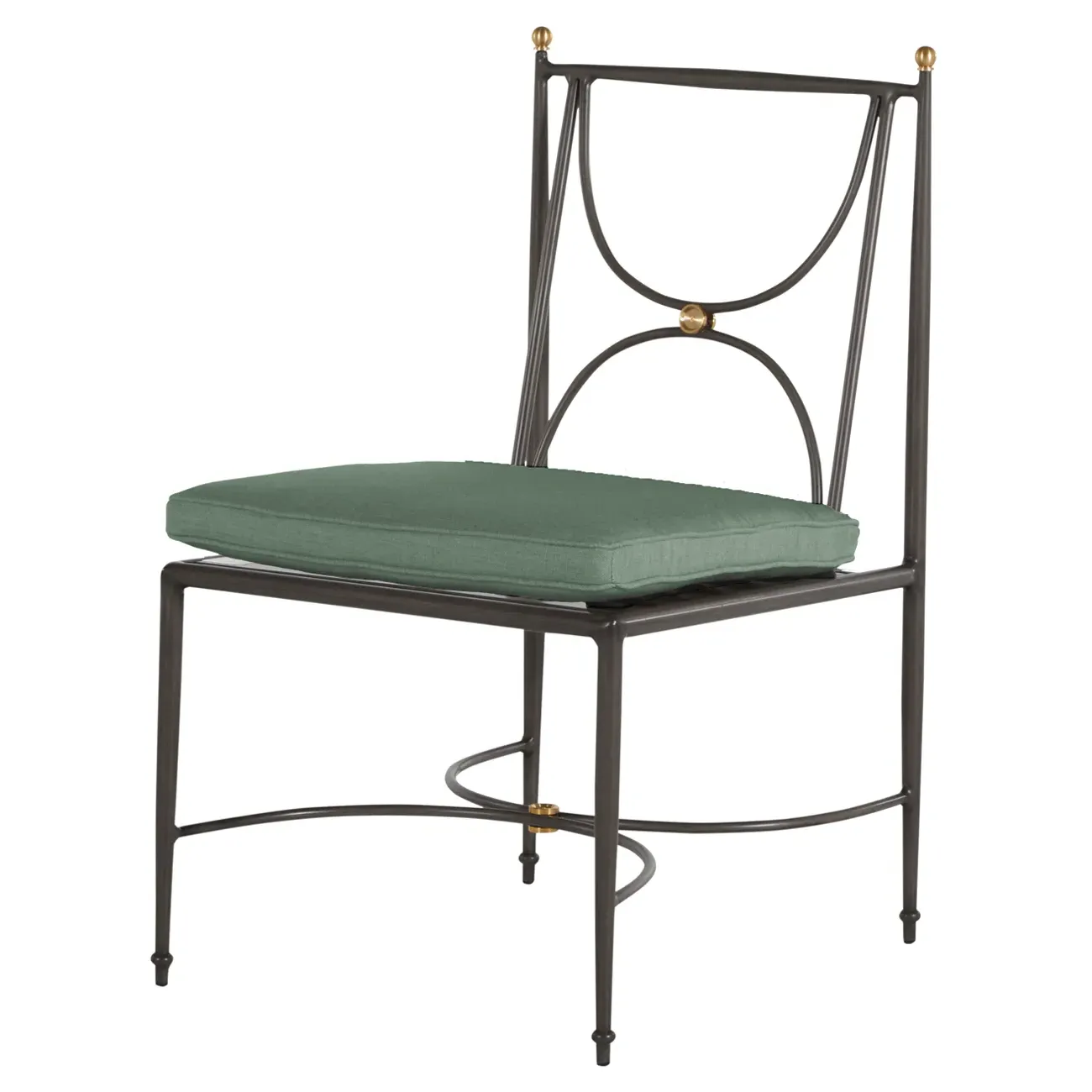 Roma Outdoor Dining Chair - Green, Aluminum
