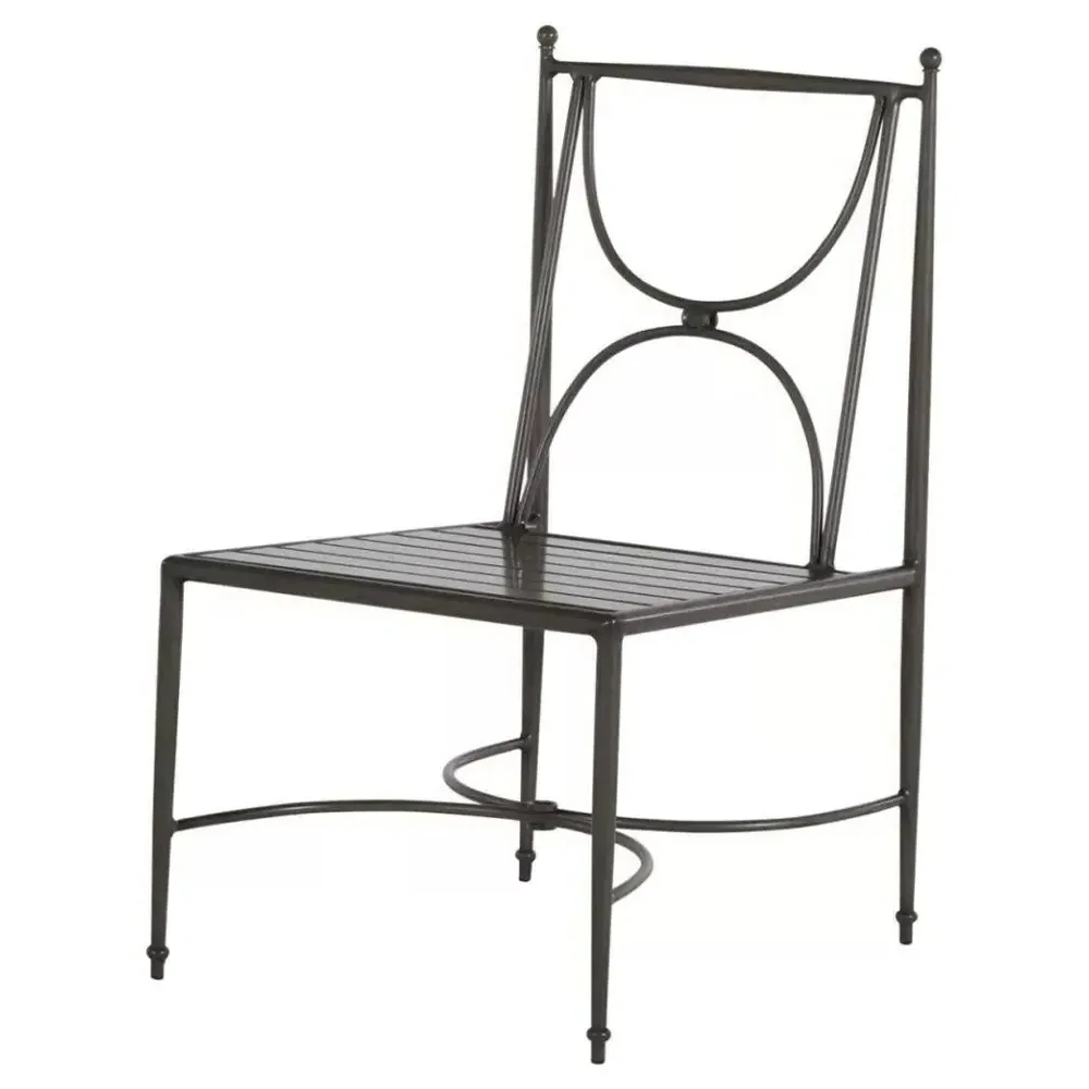 Roma Outdoor Dining Chair - Slate Grey, Aluminum
