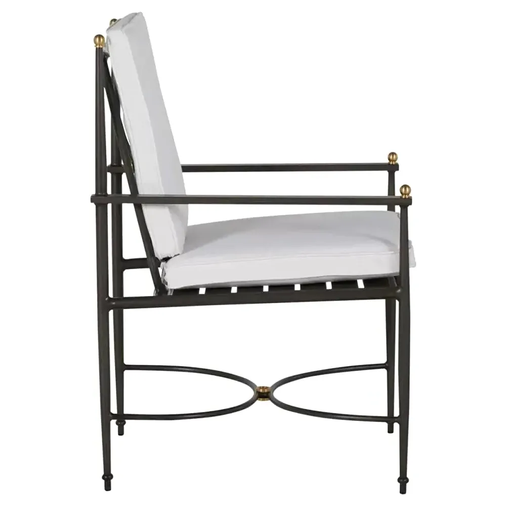 Roma Outdoor Dining Chair - Slate Grey, Aluminum