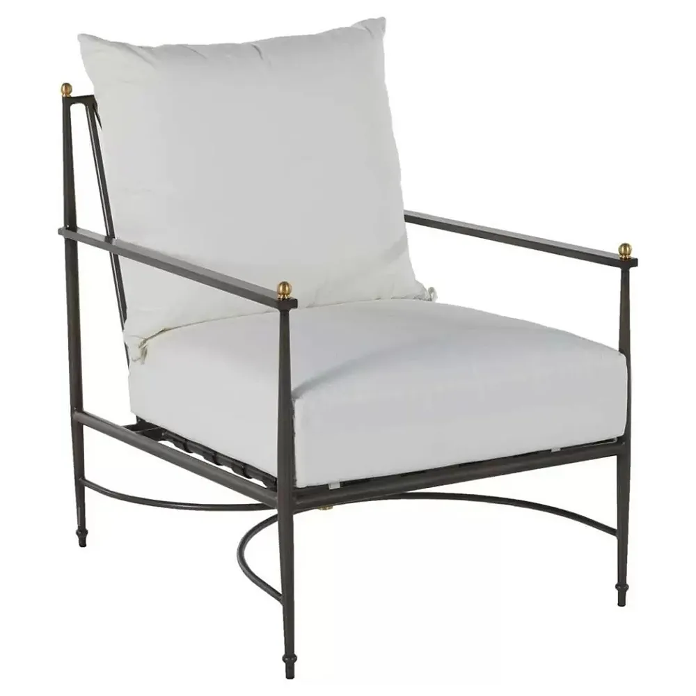 Roma Outdoor Lounge Chair - White, Aluminum