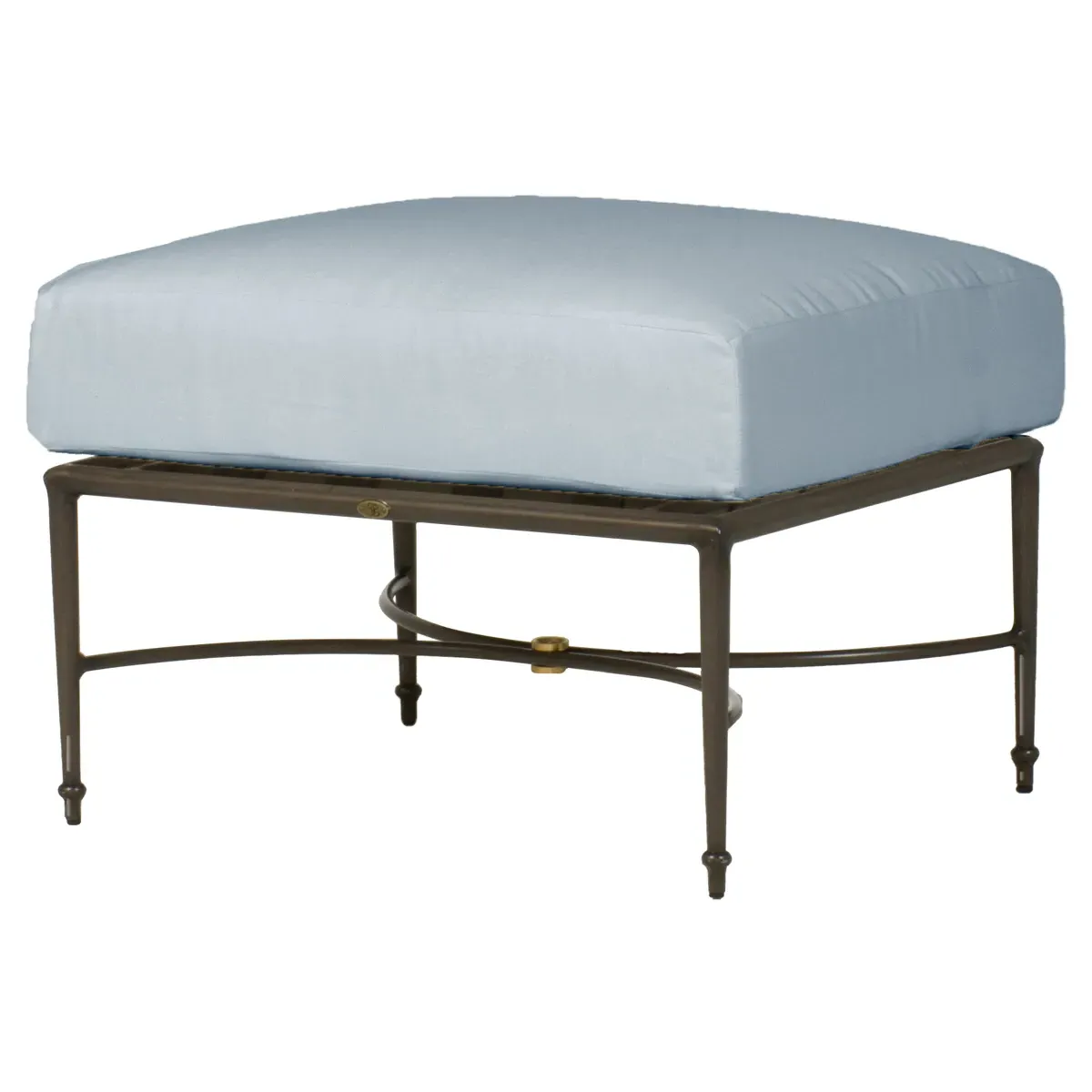 Roma Outdoor Ottoman - Slate Grey, Aluminum